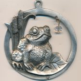 Frog in bullrushes